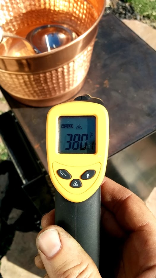 Taking the stove's temperature